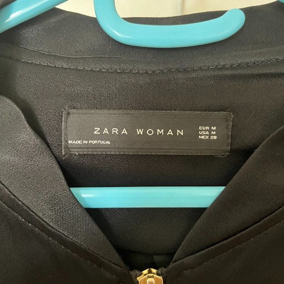 Satin Zara Embroidered Bomber Jacket with Birds - Picture 6 of 7